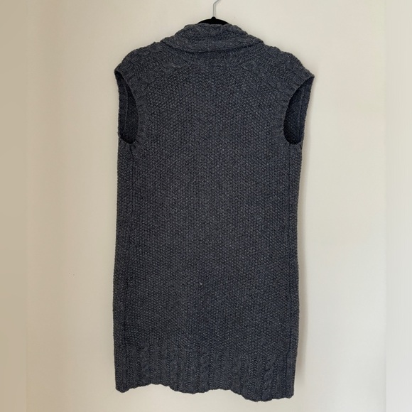 Eddie Bauer Womens Sm Med Oversized Knit Sweater Cardigan Chunky Thick Wool Gray - Picture 4 of 5